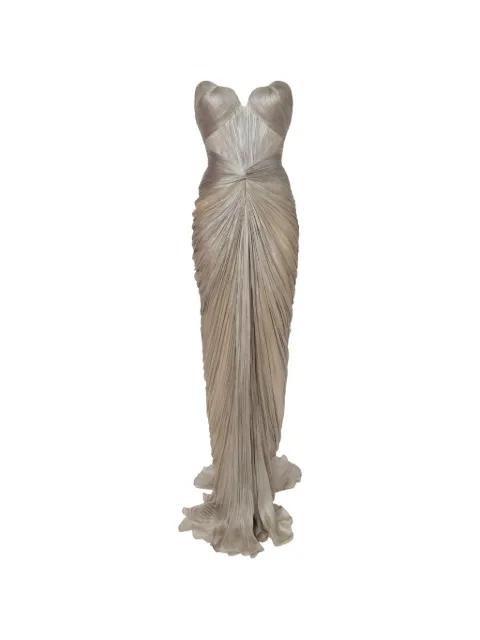 Adelaine strapless split maxi dress by IRIS SERBAN