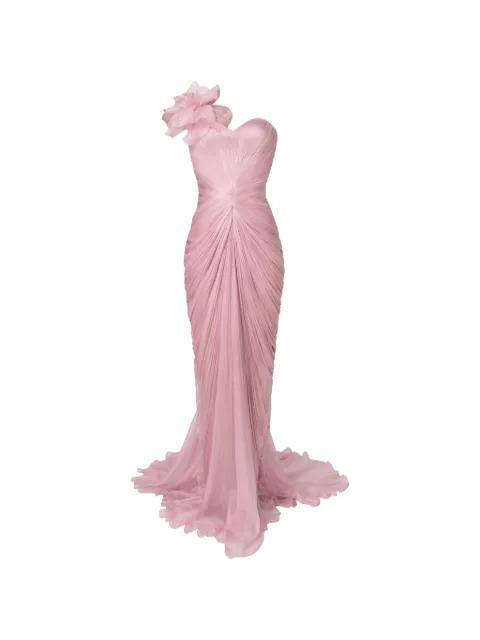 Elisabeth flower-detail ruched maxi dress by IRIS SERBAN