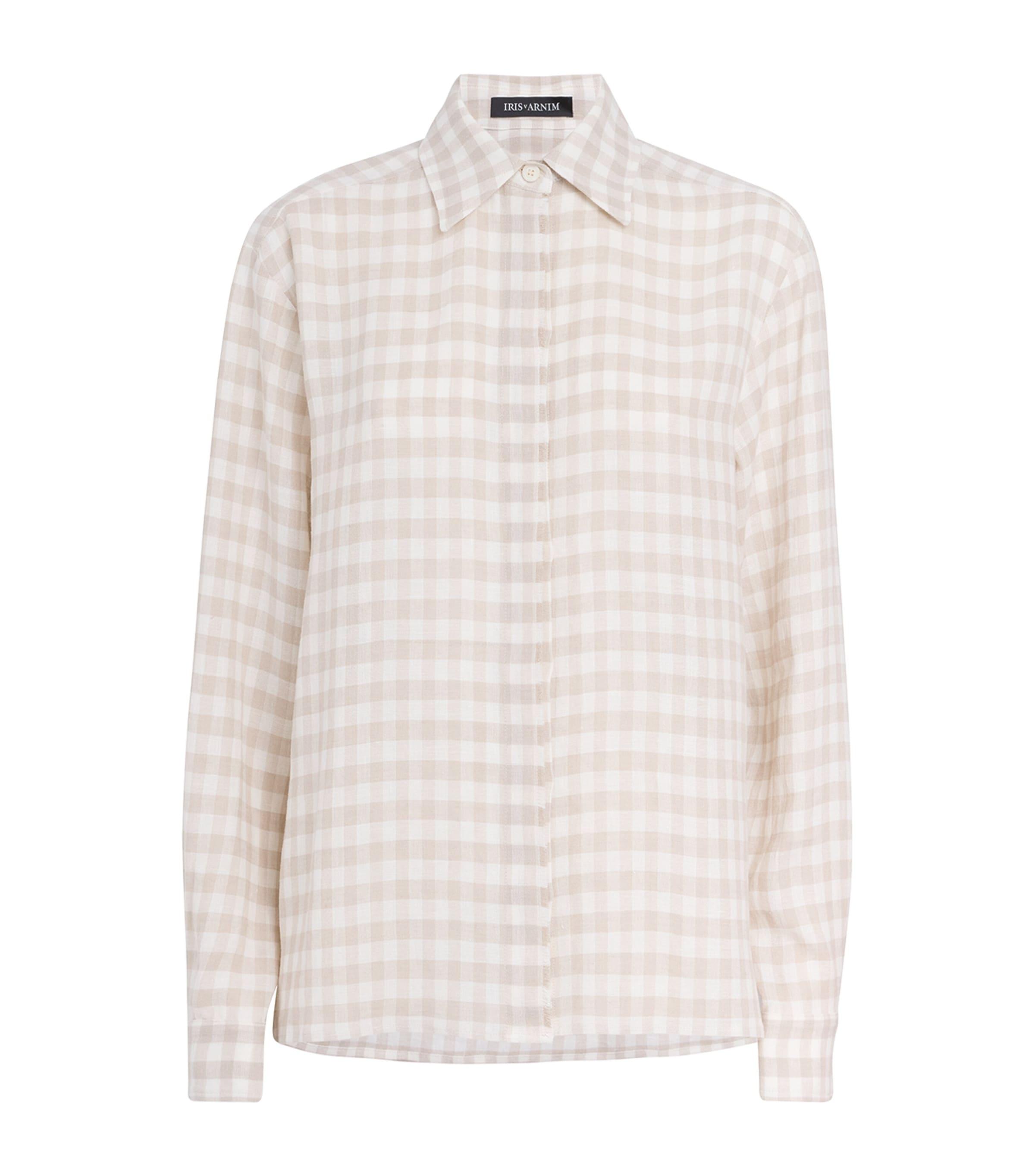 Iris Von Arnim Linen Check Radima Shirt by IRIS VON ARNIM