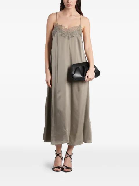 Bailar lace-trimmed silk maxi dress by IRO