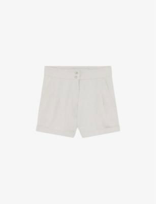 Canva high-rise cotton-blend shorts by IRO
