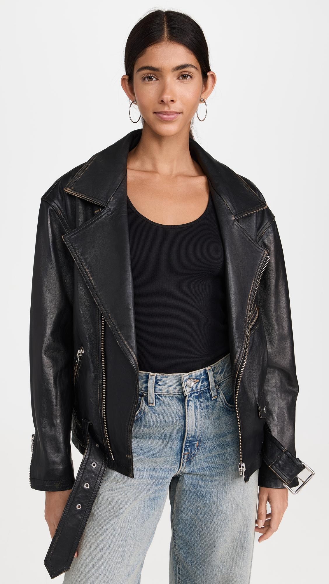 Dylan Leather Biker Jacket by IRO