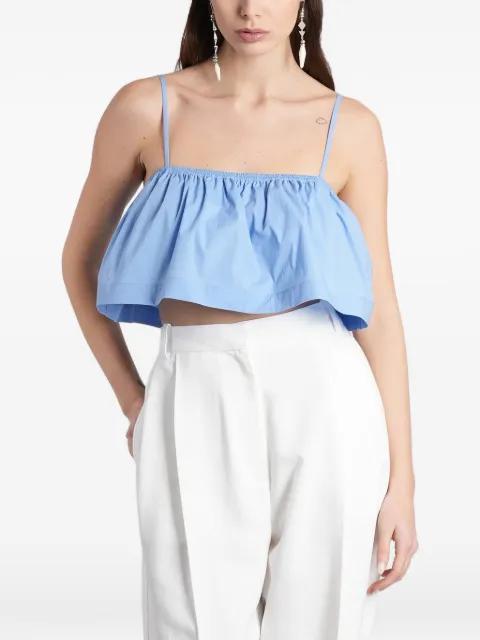 Naomy ruffled cropped cotton top by IRO