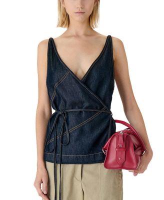 Renata Denim Wrap Top by IRO