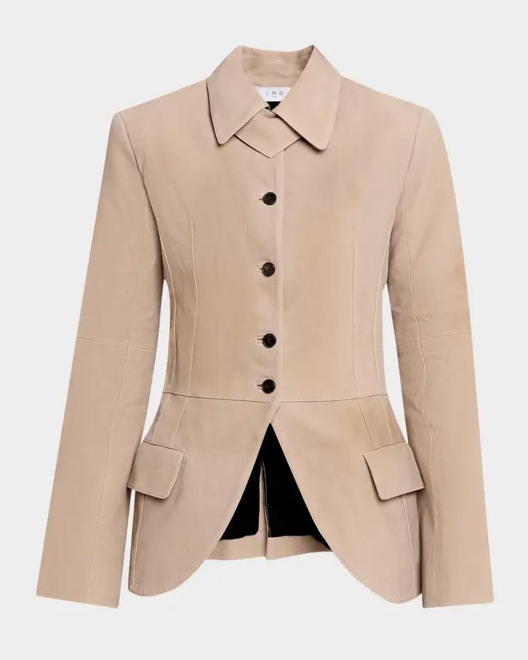 Rosario Tailored Leather Blazer by IRO