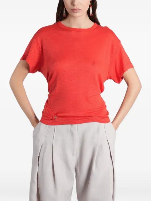 Sorenza twist-detail linen T-shirt by IRO