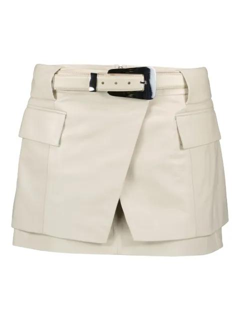 belted leather mini skirt by IRO