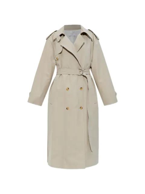 belted-waist double-breasted coat by IRO