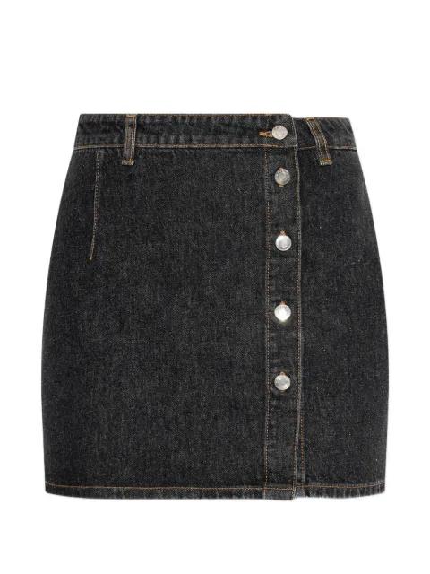 button-fastening mini denim skirt by IRO