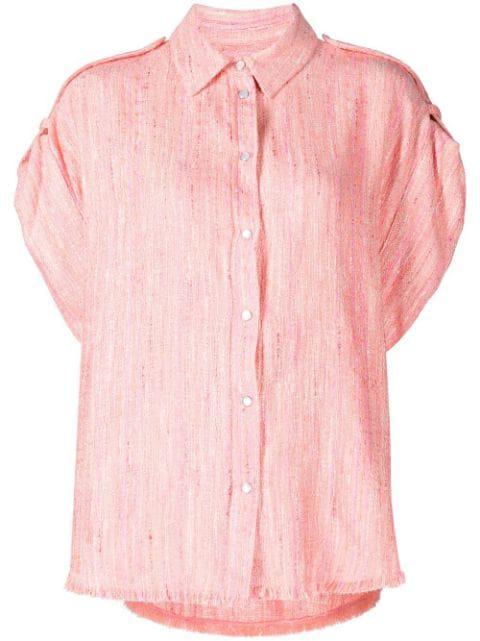 button-up tweed shirt by IRO