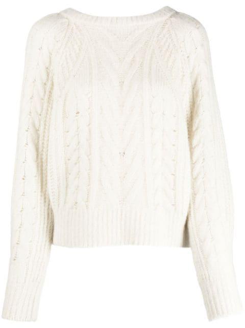 cable-knit wool-blend jumper by IRO