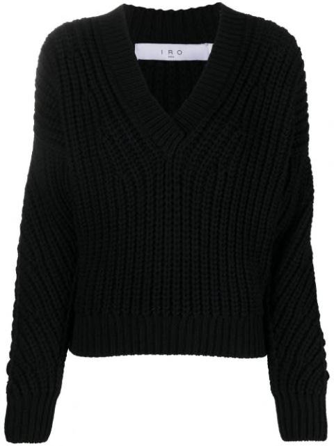 chunky-knit V-neck jumper by IRO