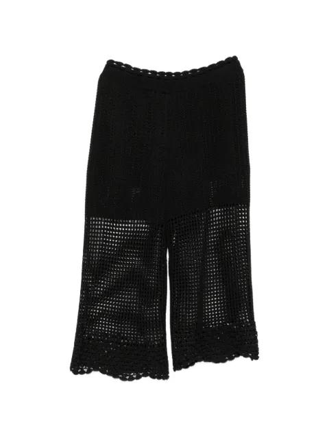 crochet-knit scalloped-hem trousers by IRO
