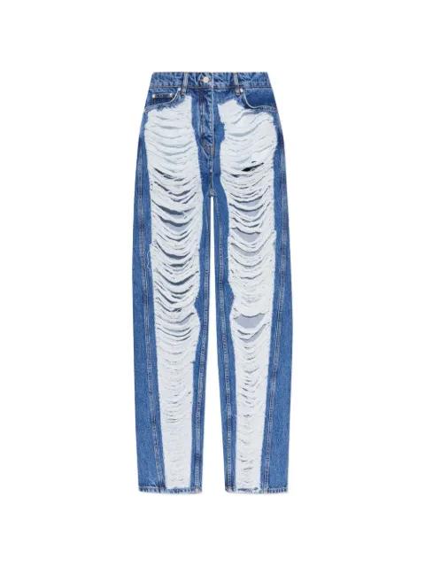 distressed wide-leg jeans by IRO