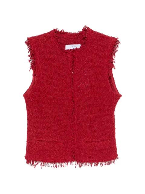 frayed sleeveless vest by IRO