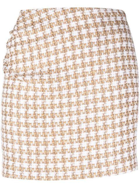 gathered-detail tweed skirt by IRO