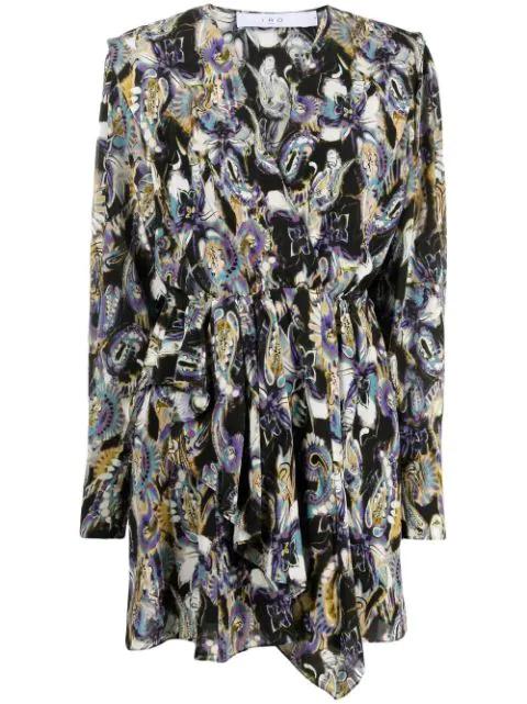 graphic-print long-sleeve dress by IRO