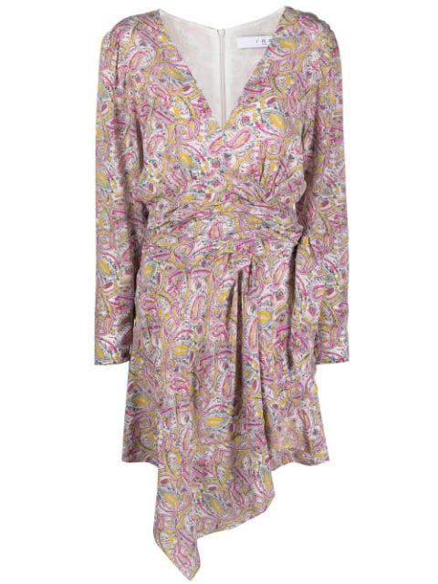 graphic-print wrap minidress by IRO