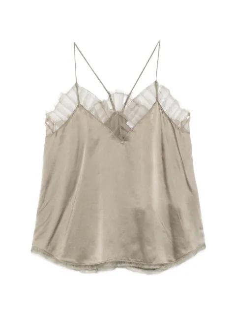 lace-trim top by IRO