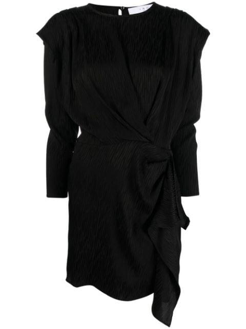long-sleeved draped jacquard dress by IRO