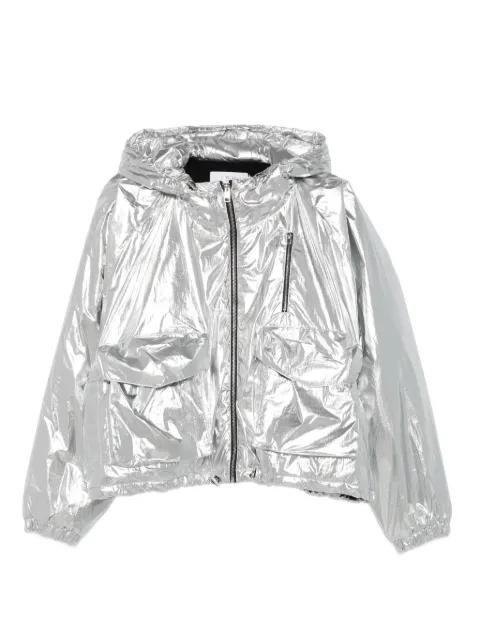metallic hoodied jacket by IRO