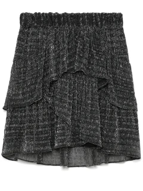 metallic-threads mini skirt by IRO