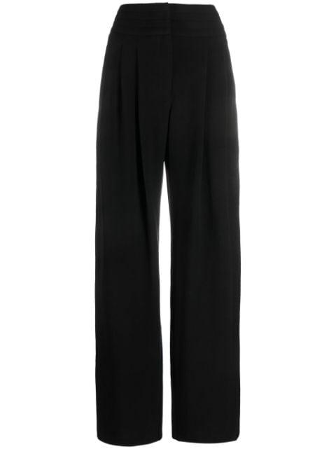 pleat-detail wide-leg trousers by IRO