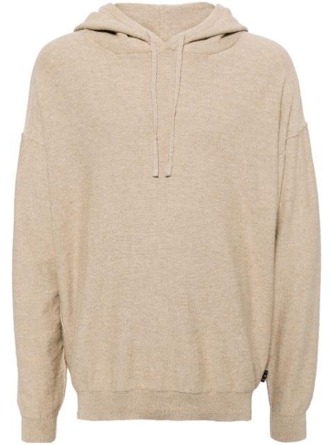 ribbed-edge knitted hoodie by IRO