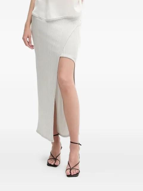 ribbed side-split asymmetric skirt by IRO