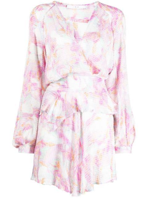 textured-finish floral-print dress by IRO