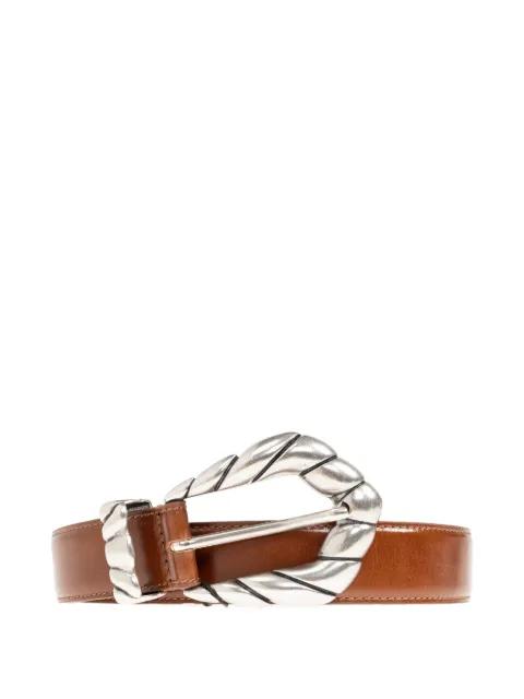 twisted-buckle leather belt by IRO