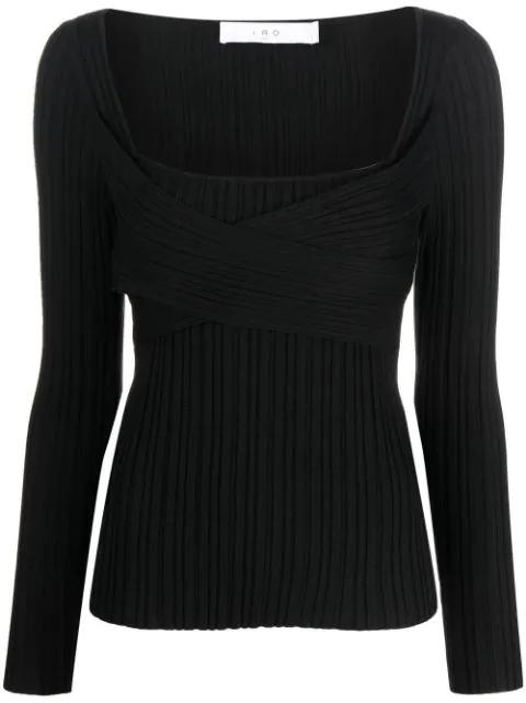 wrap-design ribbed top by IRO