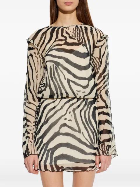 zebra-print ruffled dress by IRO