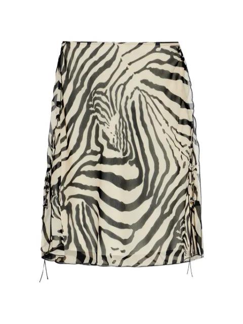 zebra-print side-tie skirt by IRO