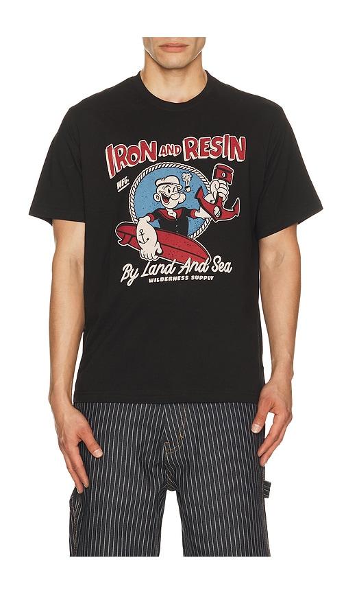 Iron & Resin By Land And By Sea Tee in Black by IRON&RESIN