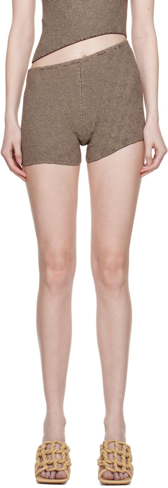 Brown Parallel Shorts by ISA BOULDER