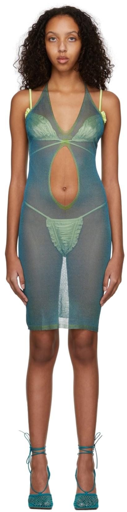 Green Pull Away Jelly Dress by ISA BOULDER