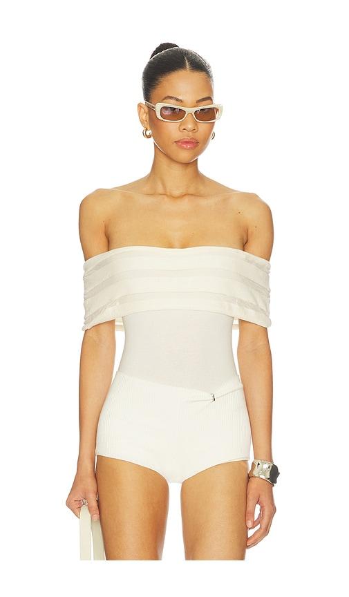 ISA BOULDER Stacks Top in Cream by ISA BOULDER