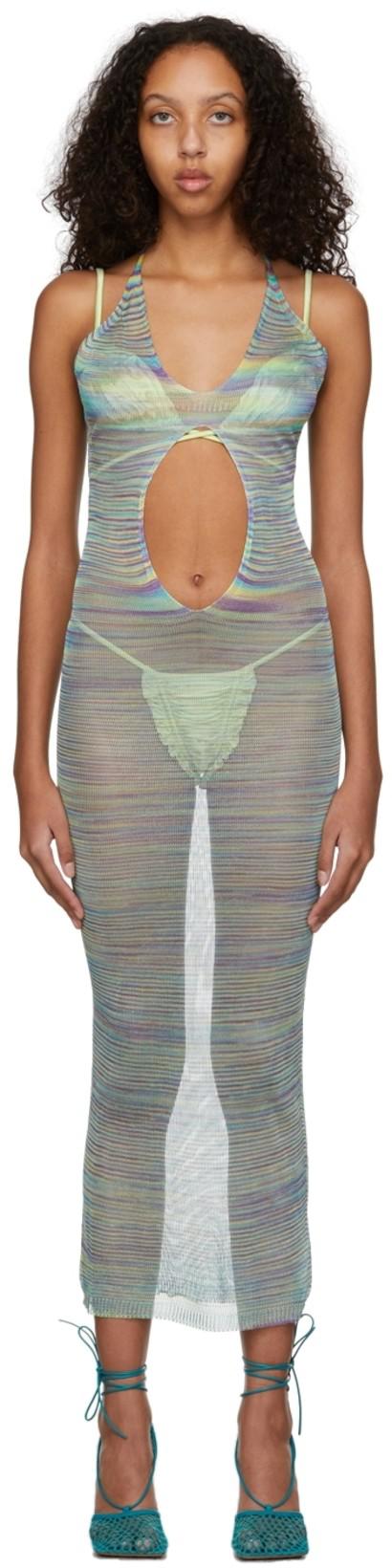 Multicolor Long Pullaway Jelly Dress by ISA BOULDER