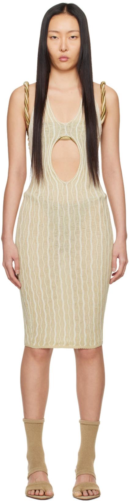SSENSE Exclusive Beige Cactus Minidress by ISA BOULDER