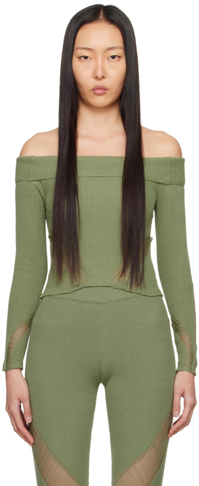SSENSE Exclusive Green Floater Long Sleeve T-Shirt by ISA BOULDER