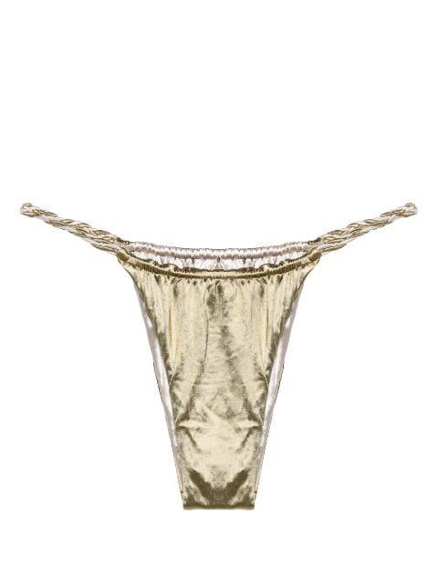 braided-straps reversible bikini bottoms by ISA BOULDER