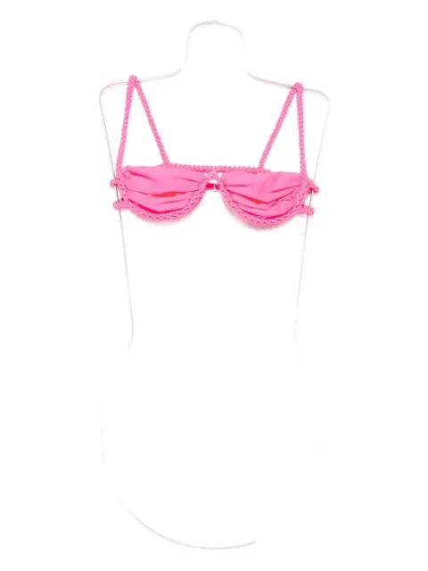 braided-trim bikini top by ISA BOULDER