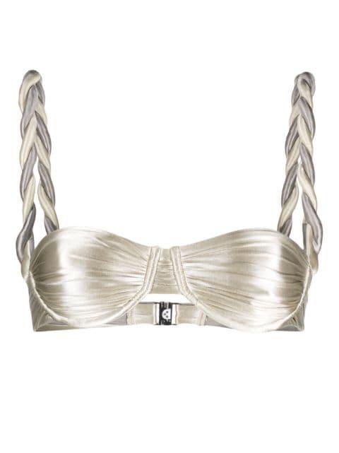 reversible chunky-rope bikini top by ISA BOULDER