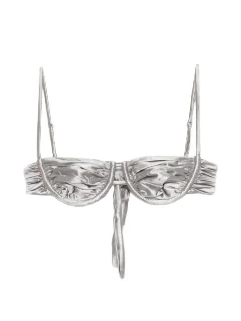 ruched bikini top by ISA BOULDER