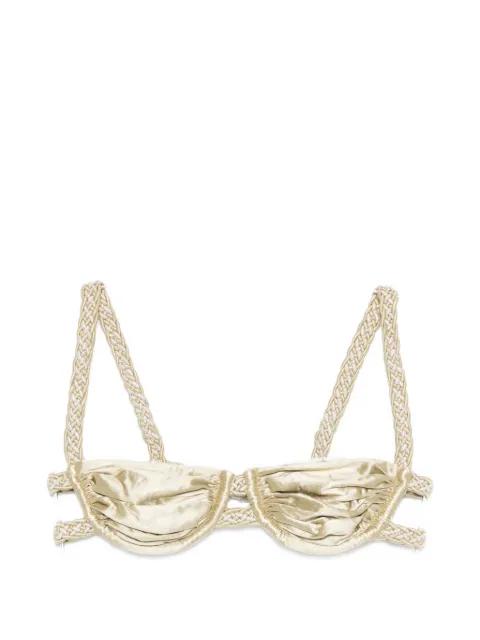 weave strap bikini top by ISA BOULDER