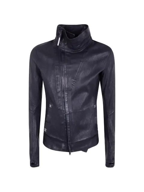 Imparable high-neck leather jacket by ISAAC SELLAM EXPERIENCE