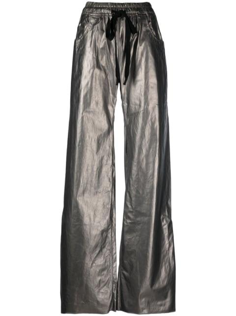 drawstring leather trousers by ISAAC SELLAM EXPERIENCE