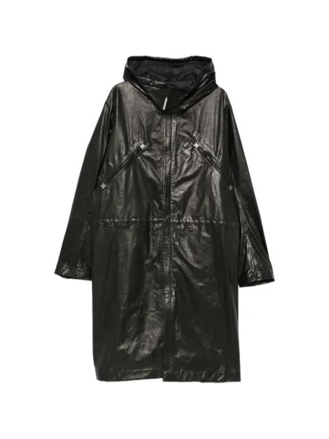 hoodied leather jacket by ISAAC SELLAM EXPERIENCE