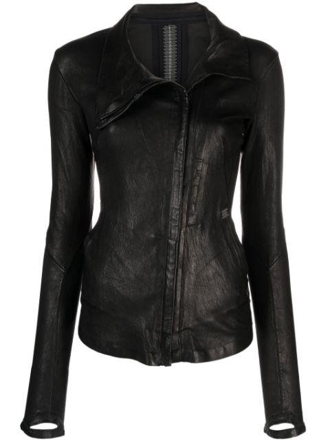 zip-detail leather jacket by ISAAC SELLAM EXPERIENCE